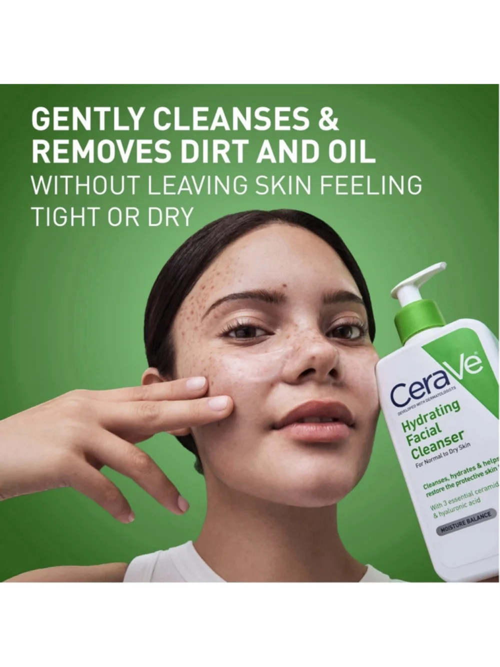 CeraVe Hydrating Facial Cleanser, Moisturizing 19 Fl Oz (Pack of 1), Clear